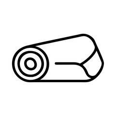 Professional rolled sleeping bag icon for outdoor adventure and camping trips, symbolizing exploration and nature experiences for active lifestyles