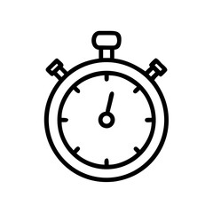 Modern stopwatch icon symbolizing speed, efficiency, and timely project completion, perfect for business and sports.