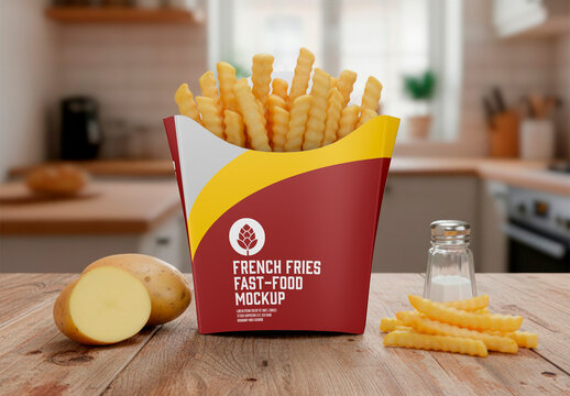 French Fries Packaging Mockup