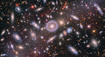 Deep Space View of Numerous Galaxies and Stars in the Universe galaxy cosmos