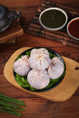 Mongolian Steamed Meat Buns - Traditional Inner Mongolia Cuisine with Tea Service