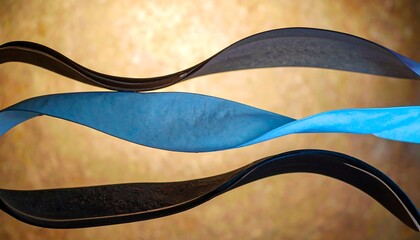 Abstract ribbons in motion