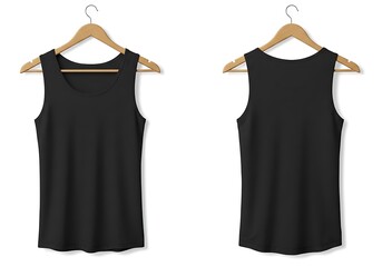 Black Tank Top Mockup: Front & Back Views