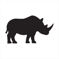 Rhinoceros Silhouette Vector Illustration