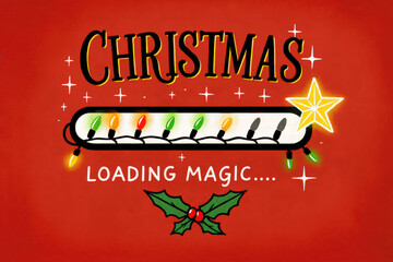 christmas loading magic illustration
