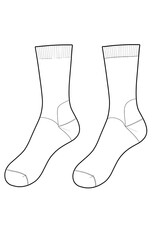 Clean Line Sock Illustration: Comfortable & Simple Design