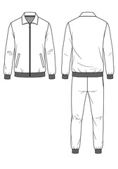 Classic Tracksuit Design: Clean Line Illustration
