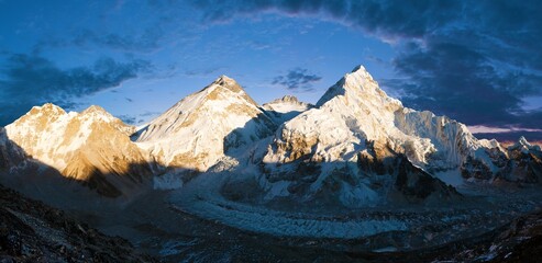Mount Everest evening sunset Nepal Himalayas mountains