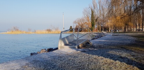 Winter Morning at Lake Balaton Southern Shore