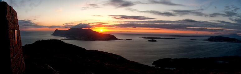 sunset from mountain