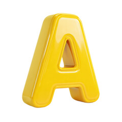 A yellow letter A with a triangle cut out of it