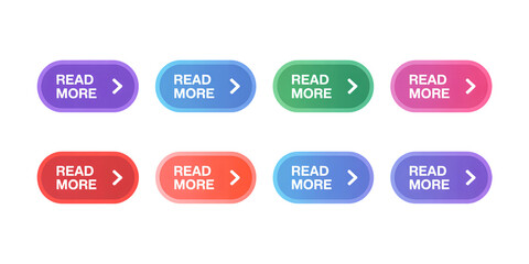 Fototapeta premium Call to action buttons read more for websites and applications