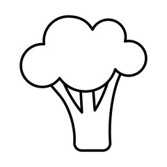 Fresh Broccoli Icon – Organic Vegetable Vector Isolated