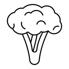 Fresh Broccoli Icon – Organic Vegetable Vector Isolated