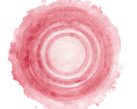 Abstract Watercolor Circle Design With Concentric Circles