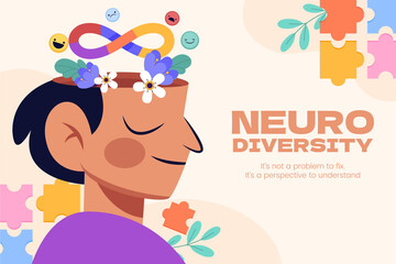 Modern Flat Neurodiversity and Inclusion Background