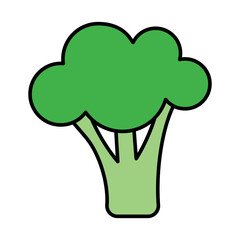 Fresh Broccoli Icon – Organic Vegetable Vector Isolated