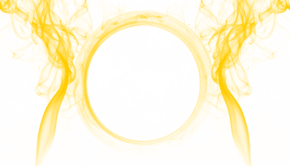 PNG of yellow smoke swirling into a soft tornado funnel shape, ideal for creative designs, digital art, and visual effects