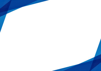 スタイリッシュ　ビジネス　フレーム　青　幾何学　ベクター