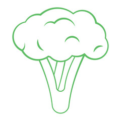 Fresh Broccoli Icon – Organic Vegetable Vector Isolated