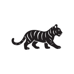 Wild Tiger Graphic Vector – Endangered Species Illustration for Safari and Wildlife Design