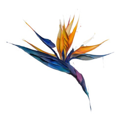 A colorful flower with a long stem