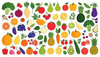 Colorful assortment of fruits and vegetables (2)