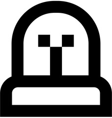 Obraz premium simple sharp ui icon siren