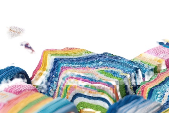 Abstract Colorful 3D Landscape - Powered by Adobe