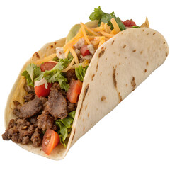 Beef Taco on transparent background