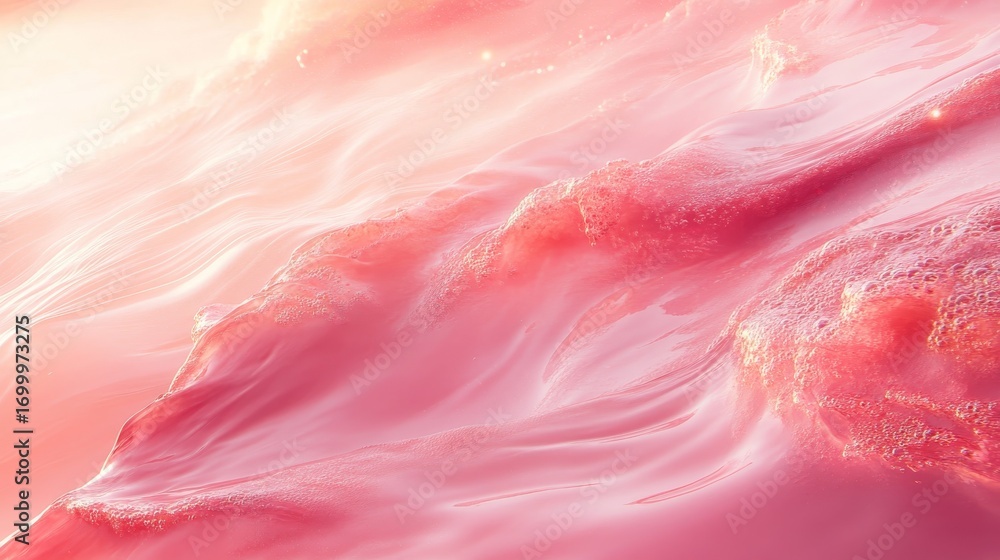 Aufkleber abstract fluid art texture featuring gentle rose tones with dynamic swirl background and soft blends
