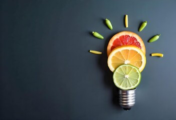 light bulb with yellow background