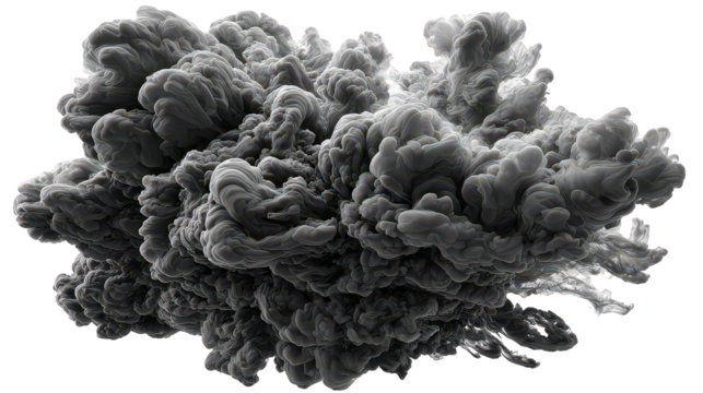 Abstract Dark Gray Smoke Cloud