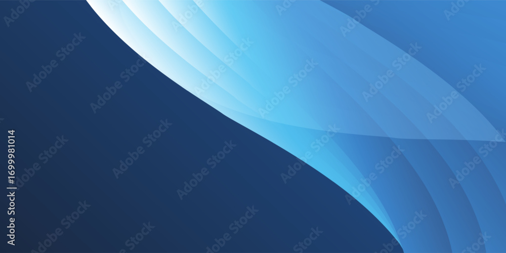 Poster a smooth blue gradient background with elegant wave-like ripples and patterns in light blue and whit