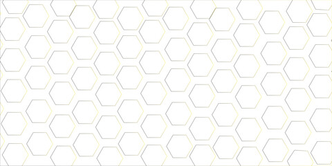 Abstract white background with hexagon and hexagonal background. Luxury white pattern with hexagons.gray light and shadow. Abstract background design with white hexagon.