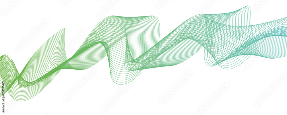 Poster abstract wave background with smooth, flowing, multicolored gradient lines. futuristic energy sound 