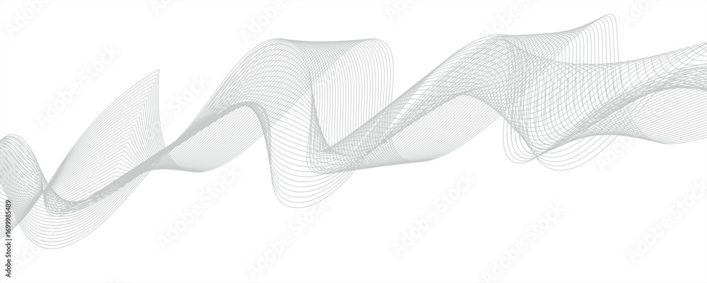 Poster colorful and gray abstract background with flowing particles. wave transparent modern background. ve