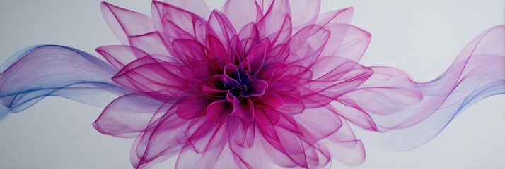 Obraz premium Colorful Fabric Flower Design With Flowing Layers Creating an Elegant and Artistic Display