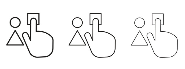 Variety icon with outline style, vector illustration designs