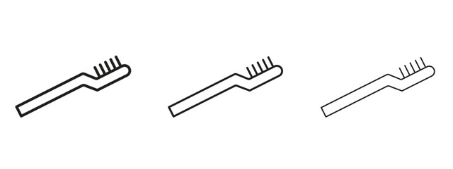 Toothbrush icon with outline style, vector illustration designs