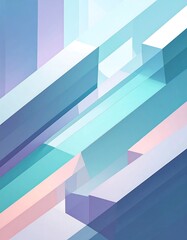 Abstract geometric shapes in pastel colors