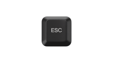 Escape key icon for digital interfaces and tech concepts
