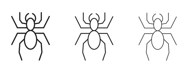 Spider icon with outline style, vector illustration designs