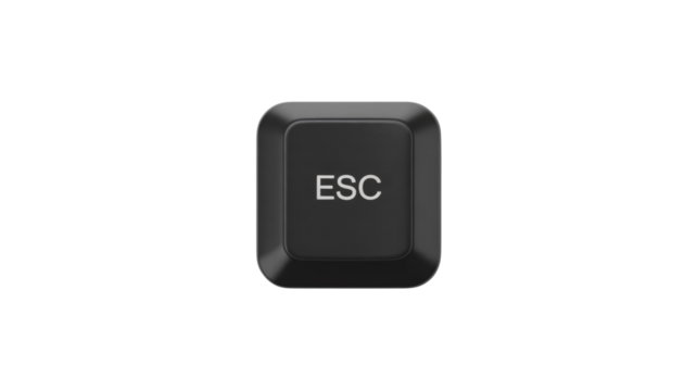 Escape key icon for digital interfaces and tech concepts