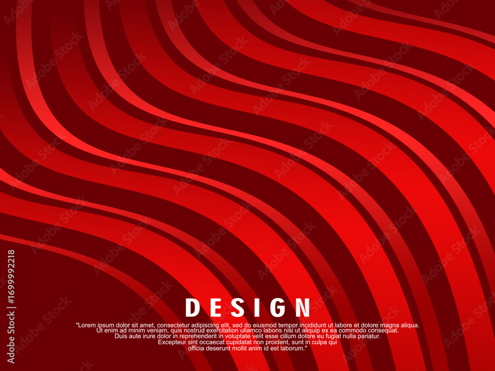 Poster abstract red glowing geometric modern lines on red background. shiny gradient red futuristic pattern