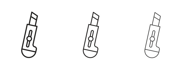 Cutter icon with outline style, vector illustration designs