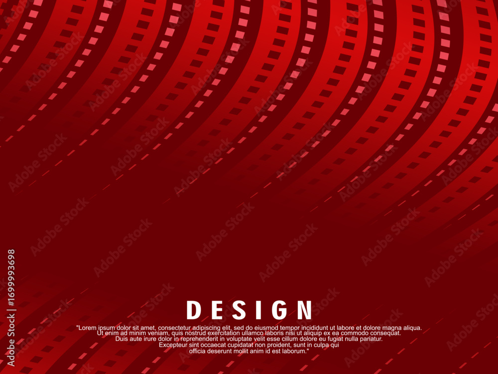 Poster abstract red glowing geometric modern lines on red background. shiny gradient red futuristic pattern
