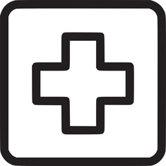 First aid sign isolated on white background symbol of medical assistance, emergency care, and healthcare services represents a quick response and immediate help in times of need