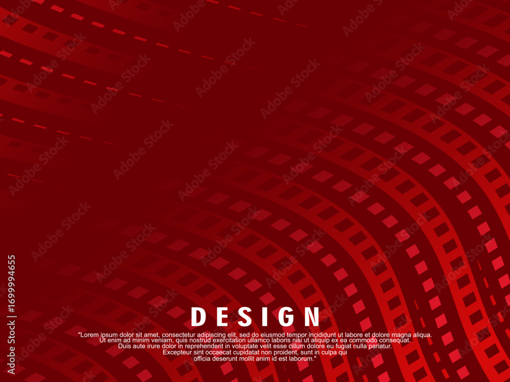 Poster abstract red glowing geometric modern lines on red background. shiny gradient red futuristic pattern