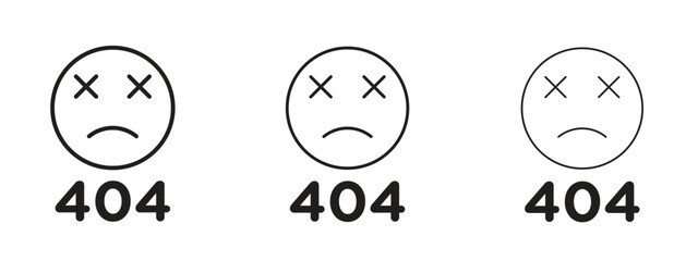 404 Error icon with outline style, vector illustration designs